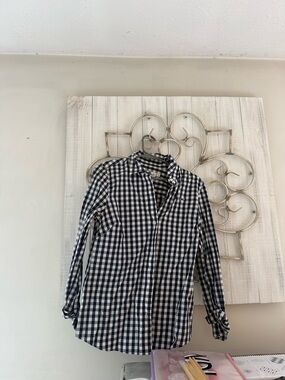 Vineyard Vines Navy and White Gingham Shirt